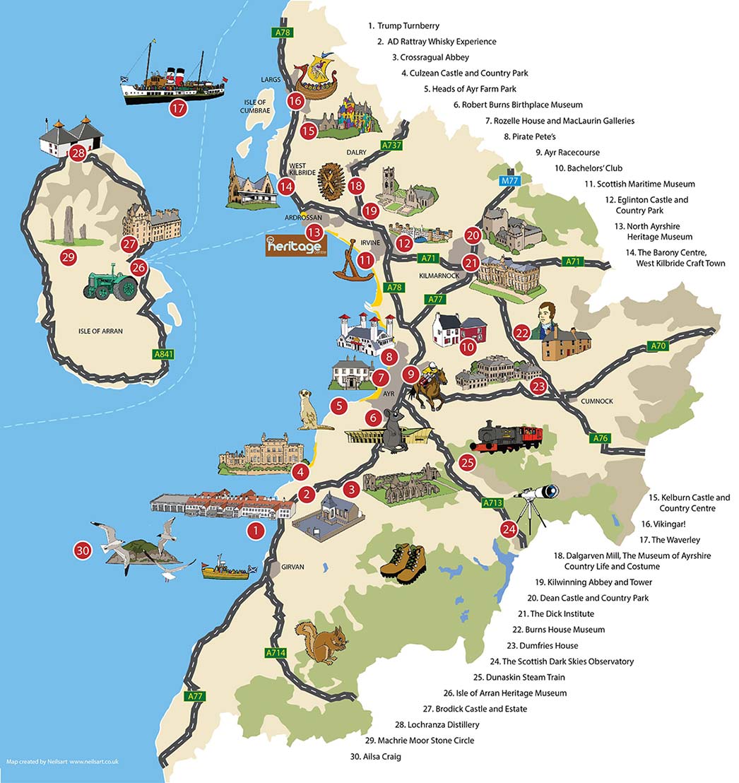 Heritage Map of Ayrshire